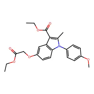 ethyl 5-(2-ethoxy-2-oxoethoxy)-1-(4-methoxyphenyl)-2-methyl-1H-indole-3-carboxylate structure