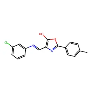 4-[(3-chloroanilino)methylene]-2-(4-methylphenyl)-1,3-oxazol-5(4H)-one structure