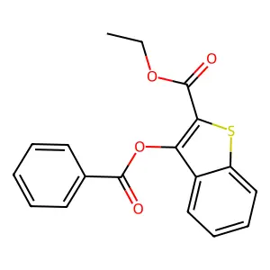 Ethyl 3-(benzoyloxy)-1-benzothiophene-2-carboxylate structure