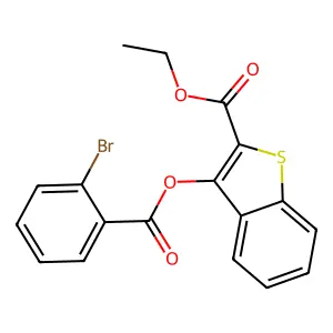 Ethyl 3-[(2-bromobenzoyl)oxy]-1-benzothiophene-2-carboxylate structure