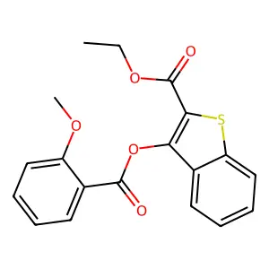 Ethyl 3-((2-methoxybenzoyl)oxy)benzo[b]thiophene-2-carboxylate structure