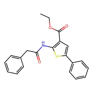 Ethyl 5-phenyl-2-[(phenylacetyl)amino]thiophene-3-carboxylate structure