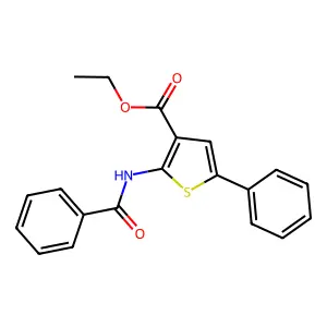 Ethyl 2-benzamido-5-phenylthiophene-3-carboxylate structure
