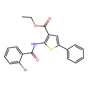 Ethyl 2-[(2-bromobenzoyl)amino]-5-phenylthiophene-3-carboxylate structure