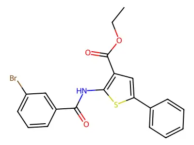 Ethyl 2-[(3-bromobenzoyl)amino]-5-phenylthiophene-3-carboxylate structure