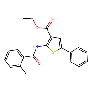 Ethyl 2-[(2-methylbenzoyl)amino]-5-phenylthiophene-3-carboxylate structure