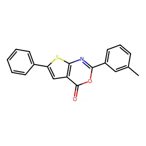 2-(3-methylphenyl)-6-phenyl-4H-thieno[2,3-d][1,3]oxazin-4-one structure