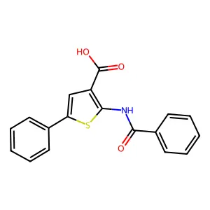 2-苯甲酰氨基-5-苯基噻吩-3-甲酸 structure