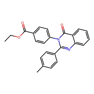 Ethyl 4-[2-(4-methylphenyl)-4-oxoquinazolin-3-yl]benzoate structure