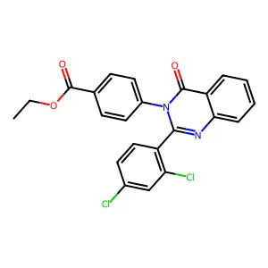 ethyl 4-(2-(2,4-dichlorophenyl)-4-oxoquinazolin-3(4H)-yl)benzoate structure