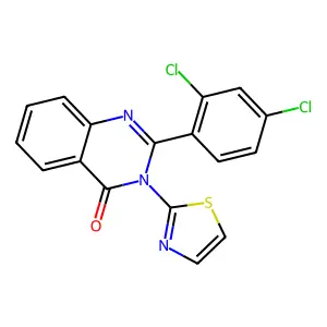 2-(2,4-Dichloro-phenyl)-3-thiazol-2-yl-3H-quinazolin-4-one structure