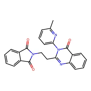 2-[2-[3-(6-Methylpyridin-2-yl)-4-oxoquinazolin-2-yl]ethyl]isoindole-1,3-dione structure