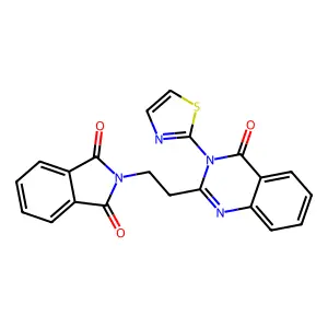 2-[2-[4-Oxo-3-(1,3-thiazol-2-yl)quinazolin-2-yl]ethyl]isoindole-1,3-dione structure