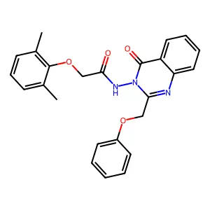 2-(2,6-dimethylphenoxy)-N-[4-oxo-2-(phenoxymethyl)quinazolin-3-yl]acetamide structure