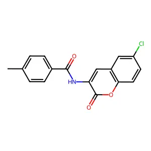 N-(6-chloro-2-oxo-2H-chromen-3-yl)-4-methylbenzamide structure
