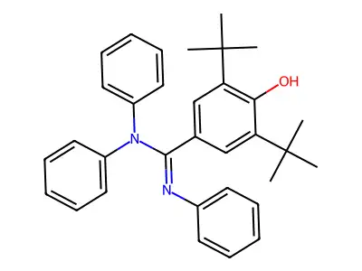 3,5-ditert-butyl-4-hydroxy-N,N,N'-triphenylbenzenecarboximidamide structure