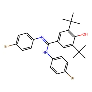 N,N'-bis(4-bromophenyl)-3,5-ditert-butyl-4-hydroxybenzenecarboximidamide structure