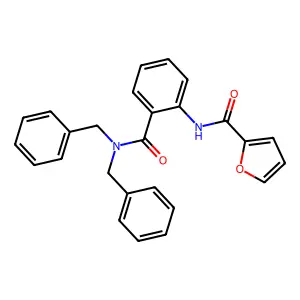 N-[2-(dibenzylcarbamoyl)phenyl]furan-2-carboxamide structure