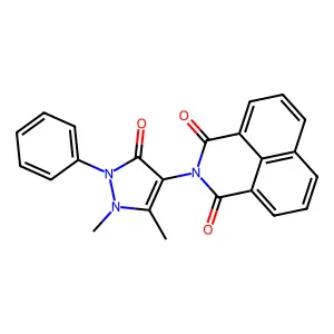 2-(1,5-Dimethyl-3-oxo-2-phenylpyrazol-4-yl)benzo[de]isoquinoline-1,3-dione structure