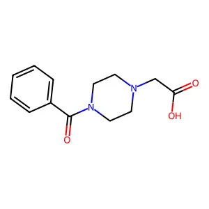 (4-Benzoylpiperazin-1-yl)acetic acid structure