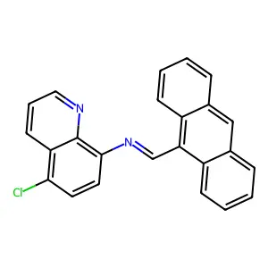 N-(9-anthrylmethylene)-N-(5-chloro-8-quinolinyl)amine structure