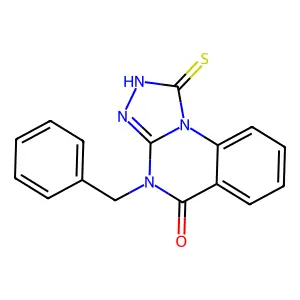 4-benzyl-1-sulfanyl-4H,5H-(1,2,4)triazolo(4,3-a)quinazolin-5-one structure