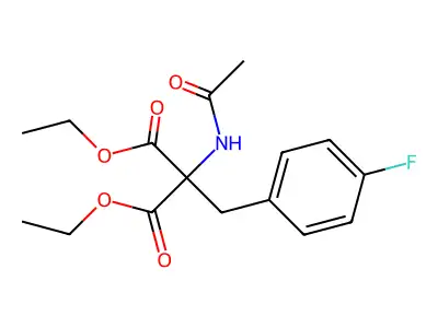 Diethyl (acetylamino)(4-fluorobenzyl)propanedioate structure