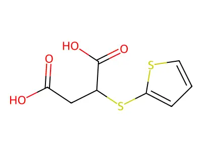 2-(Thiophen-2-ylthio)succinic acid structure