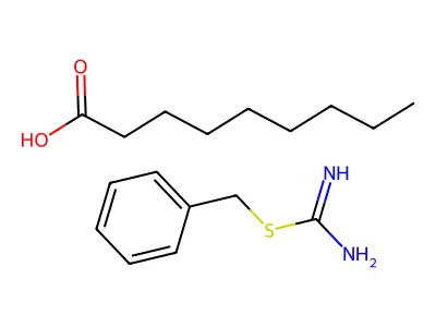 苄基氨基亚氨甲硫酯;壬酸 structure