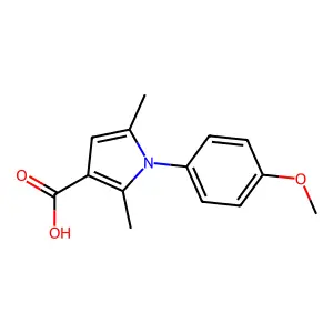 1-(4-methoxyphenyl)-2,5-dimethyl-1H-pyrrole-3-carboxylic acid structure