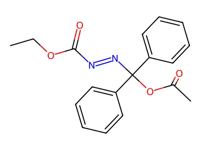 [(Ethoxycarbonyldiazenyl)-diphenylmethyl] acetate structure