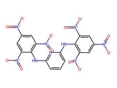 2,6-Pyridinediamine, N2,N6-bis(2,4,6-trinitrophenyl)- structure