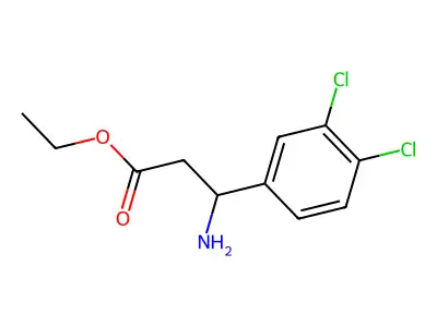 Ethyl 3-amino-3-(3,4-dichlorophenyl)propanoate structure