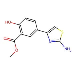 Methyl 5-(2-aminothiazol-4-yl)-2-hydroxybenzoate structure