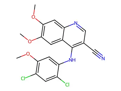 4-[(2,4-Dichloro-5-methoxyphenyl)amino]-6,7-dimethoxy-3-quinolinecarbonitrile structure
