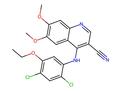 4-[(2,4-Dichloro-5-ethoxyphenyl)amino]-6,7-dimethoxy-3-quinolinecarbonitrile structure
