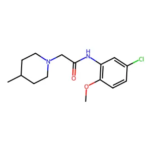 N-(5-chloro-2-methoxyphenyl)-2-(4-methylpiperidin-1-yl)acetamide structure
