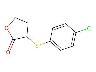 3-(4-Chlorophenyl)sulfanyloxolan-2-one structure