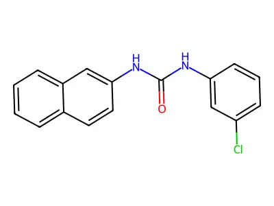 N-(3-Chlorophenyl)-N'-(2-naphthyl)urea structure