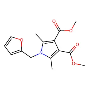dimethyl 1-(furan-2-ylmethyl)-2,5-dimethyl-1H-pyrrole-3,4-dicarboxylate structure