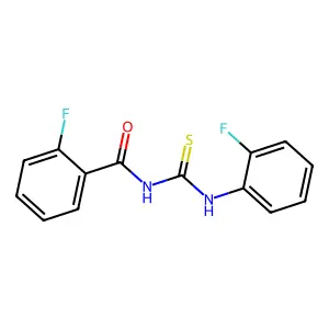 N-(2-fluorobenzoyl)-N'-(2-fluorophenyl)thiourea structure