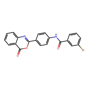 3-bromo-N-[4-(4-oxo-4H-3,1-benzoxazin-2-yl)phenyl]benzamide structure