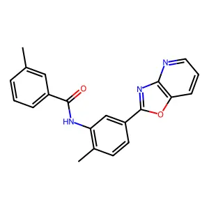 3-methyl-N-[2-methyl-5-([1,3]oxazolo[4,5-b]pyridin-2-yl)phenyl]benzamide structure
