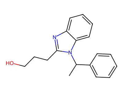 3-[1-(1-Phenylethyl)benzimidazol-2-yl]propan-1-ol structure