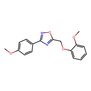 5-[(2-Methoxyphenoxy)methyl]-3-(4-methoxyphenyl)-1,2,4-oxadiazole structure
