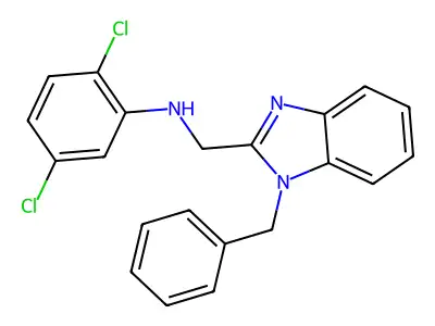 N-[(1-benzylbenzimidazol-2-yl)methyl]-2,5-dichloroaniline structure