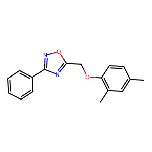 5-[(2,4-Dimethylphenoxy)methyl]-3-phenyl-1,2,4-oxadiazole structure