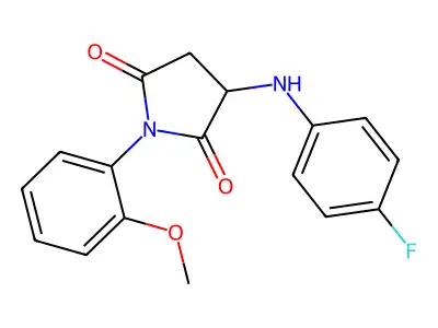 3-[(4-Fluorophenyl)amino]-1-(2-methoxyphenyl)pyrrolidine-2,5-dione structure