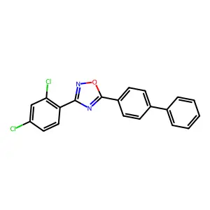 3-(2,4-Dichlorophenyl)-5-(4-phenylphenyl)-1,2,4-oxadiazole structure