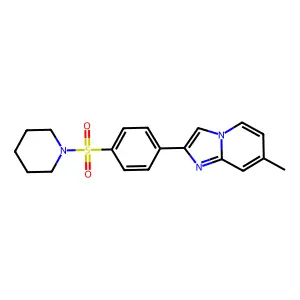7-Methyl-2-(4-piperidin-1-ylsulfonylphenyl)imidazo[1,2-a]pyridine structure
